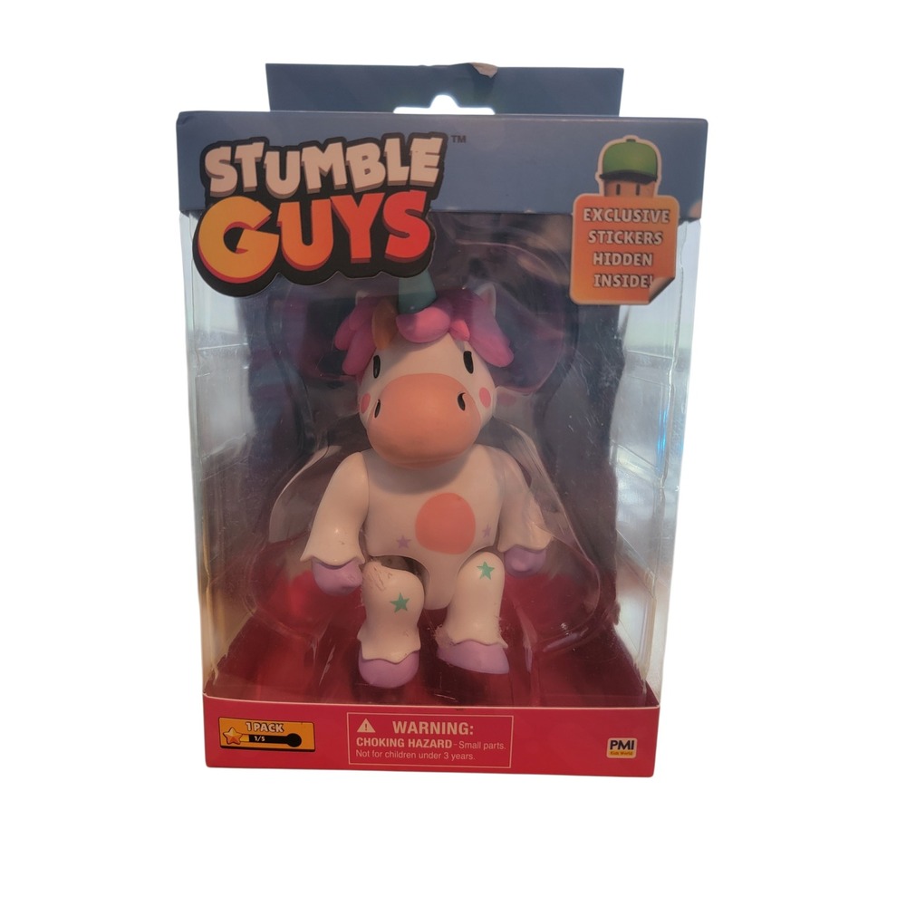 Stumble Guys Action Figure Unicorn Exclusive Stickers Hidden Inside‎